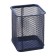 A glass for writing accessories, square, metal mesh, blue