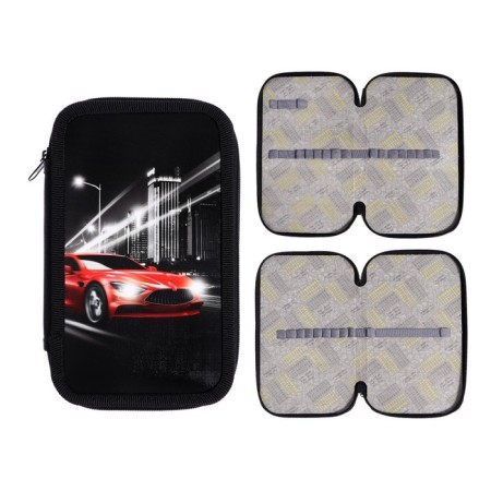 Penal 2 sections, 125 x 205 x 40 mm, calligrata 30p26/2 "Cool car", laminated cardboard-1