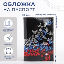 Cover for passport, black color