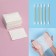 Road set, 3 objects, cotton sticks 5 pcs, cotton pads 10 pcs, pressed napkins