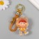 Trick rubber with carbine, strap "Boy in the orange sweatshirt" 7x4.5x3.5 cm
