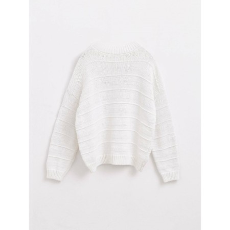 Jumper Women's Large knitting CONTE ELEGANT, size M, color White-6