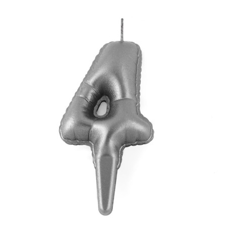 Candle in the "balls" cake, number 4, graphite, 6.3 cm-2