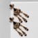 Hanging earrings with “vintage” rhinestones in patterns, black color in black gold, 7.5 cm