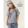 T -shirt Children's Amarobaby Stripe, height 128 cm, gray color