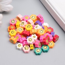 A set of beads made of polymer clay 