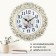 Watching clock, interior: flowers, "hoston", silent, d-40.5 cm, white gold