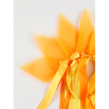 Carnival set "Clear Sun": rim, belt, ribbons, yellow-orange-4