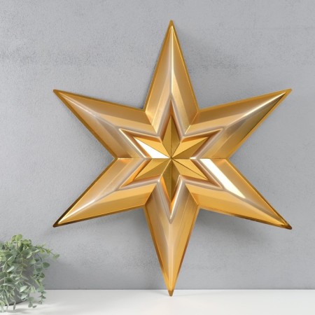 Figure "Star in the Star" Big gold, half, 69.5x60.3 cm-1