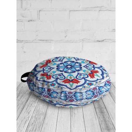 Siddle pillow "Flower plate", decorative, d = 52 cm-1