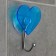 Hook on a vacuum suction cup "heart", color mix