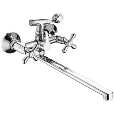 Fashun A2225 bath mixer, two -wound, pour 370 mm, with a shower set, chrome