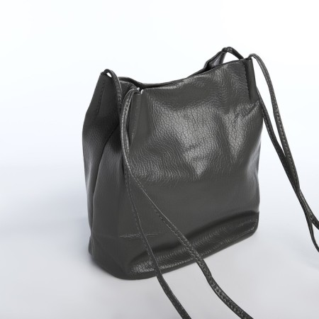 Bag Cross-Bodi with a zipper, gray color-1