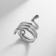 Ring Xuping Snake of Temptation, white color in silver, size 18