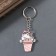 Acryl keychain "Two cats in a glass" 3.9x2.9x0.2 cm