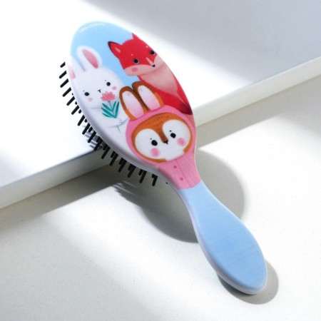 Massage comb oval "animals" 17 x 5.5 cm