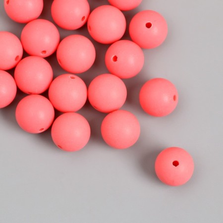 Beads for creativity plastic "Pink" matte d = 1.2 cm set 20 grams-1