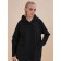 Feminine hoodies, size l, black color