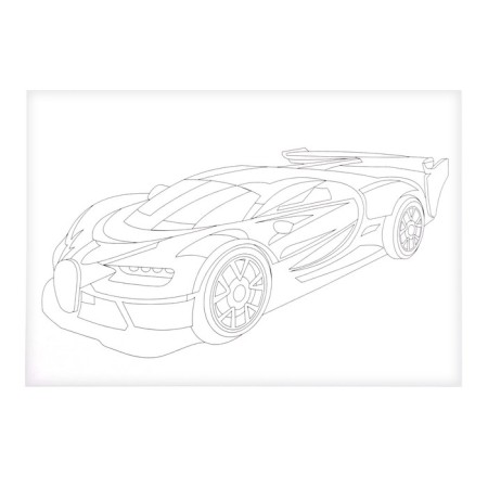 Sketching watercolor "Racing Machines"-3