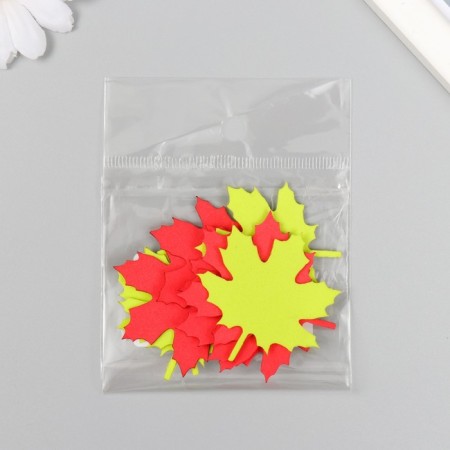 The workpiece of Foamiran "Mine Leaf" 4,5x4.5 cm, thickness. 1mm, set 10 pcs, mix-3