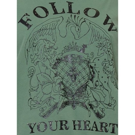 Female T -shirt, size XS, olive color-3