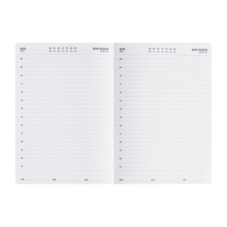 Diary of Leduced A5, 144 sheets of Toulouse "Predators", hard binding, artificial leather, pancake embossing, white offset 80 g/m²-8