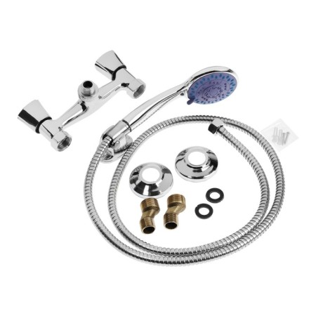 Shower mixer Zein Z3725, two -wound, watering can 3 modes, hose 150 cm, chrome-9