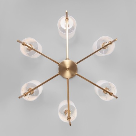 Ceiling chandelier with lampshades Brielle, 40W, E14, 69x69x53.5 cm-3