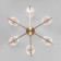 Ceiling chandelier with lampshades Brielle, 40W, E14, 69x69x53.5 cm