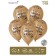 Shar Latex 12 “School, it's cool!”, A set of 5 pcs., Colors of gold chrome