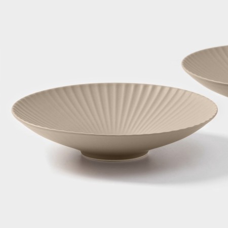 Magistro jarwah lausanne plates, 600 ml, 21.5 × 5 cm, deep, set 2 pcs, porcelain, beige-2