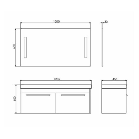 Mirror Comforty Jasmine 120, LED tape, contactless sensor, 120x65 cm-3
