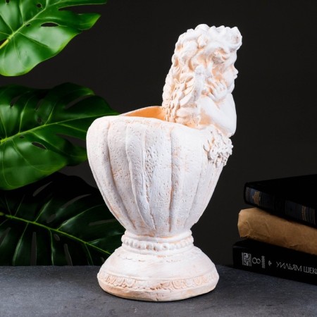 Figure pot "Angel in a vase" Beige, 1.2 l / 20x35x23cm-2