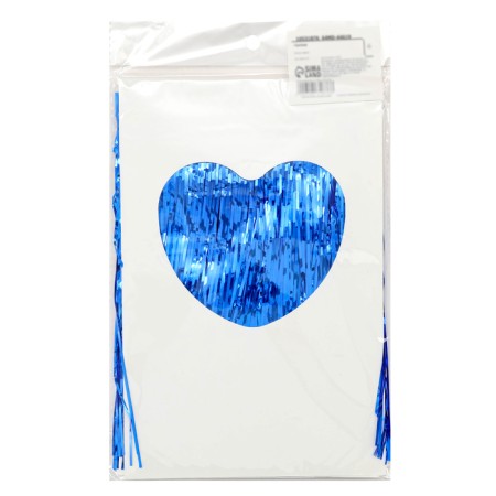 Garland "rain" with sticky tape, 2 meters, blue color-3