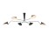 Ceiling Ceiling ST LUCE. SL305.402.06. SPRUZZO. 6x60 watts, E27, 180x180x54 cm, black color
