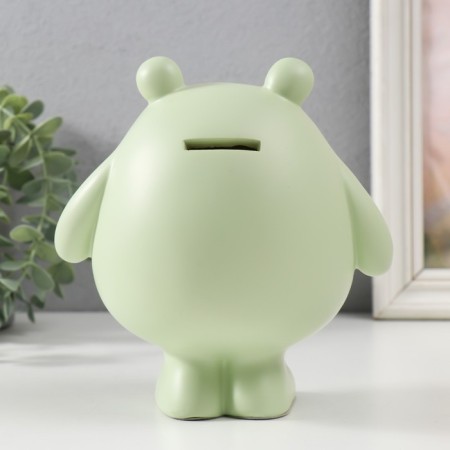 Pigpie Polystone "Puffy Green Bear" 16x11x16.5 cm-2