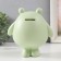 Pigpie Polystone "Puffy Green Bear" 16x11x16.5 cm