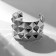 Bracelet Metal "Cuff" embossed, silver color