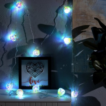 Garland “thread” 2.5 m with nozzles “pears”, IP20, transparent thread, 10 LED, white glow, 220 V-2