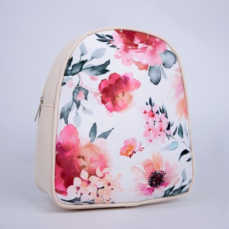 School textile “flowers”, 27x10x23 cm, lightning department, pink color-4