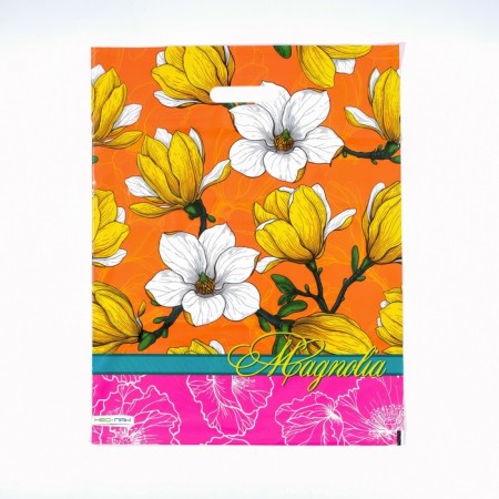 Magnolia package, polyethylene, with a cut pen, 41 x 51 cm, 80 μm