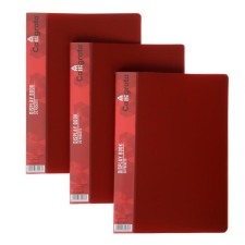 Set of folders A5, 20 inserts, calligrata, pocket on the spine, red, 3 pieces