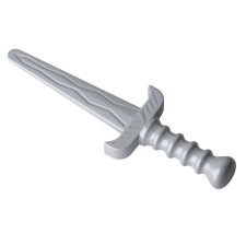 Plastic dagger, silver color
