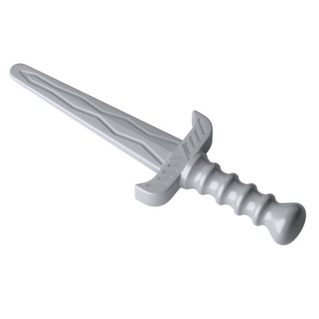 Plastic dagger, silver color