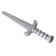 Plastic dagger, silver color
