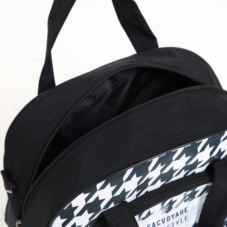 Small Small suitcase 20 "with a bag, a lightning department, with an extension, the color is black-10