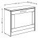 Sirius shoe cabinet, 602 × 250 × 488 mm, with a folding shelf, white color
