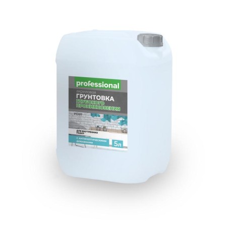 A primer of deep penetration with an antiseptic for internal work, 5 liters