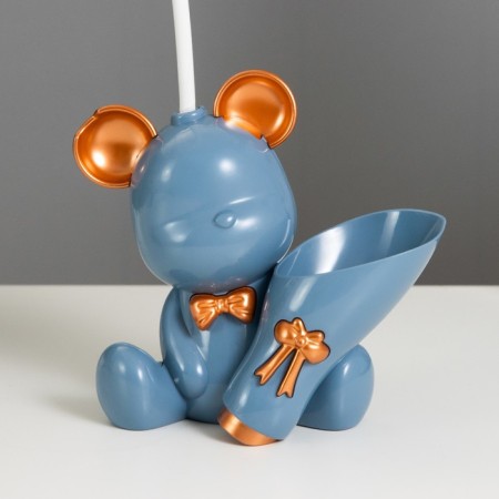 Table lamp with a "bear" LED 2W 3000K USB battery blue 15x14x30 cm-4