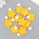 Decor for creativity tree "Flower and core" d-2 cm, set 10+10 pcs yellow